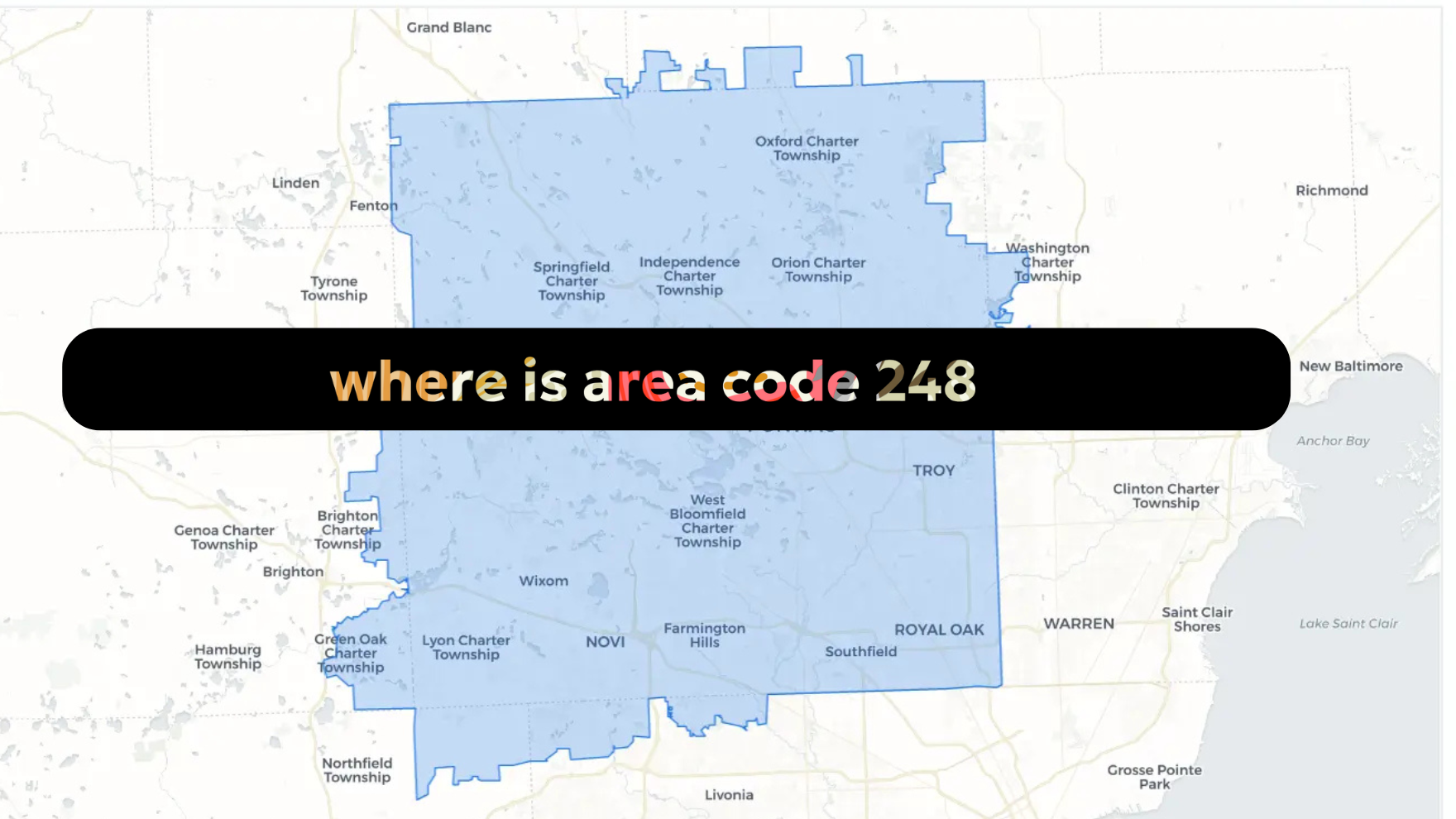 where is area code 248